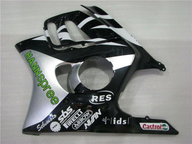 1995-1998 Blanc Vert Hannspree Honda CBR600 F3 Carénage Moto 1995-1998 Blanc Vert Hannspree Honda CBR600 F3 Carénage Moto