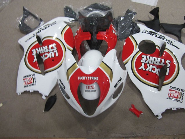 1996-2007 Blanc Lucky Strike Motul Suzuki GSXR 1300 Hayabusa Carénage Moto