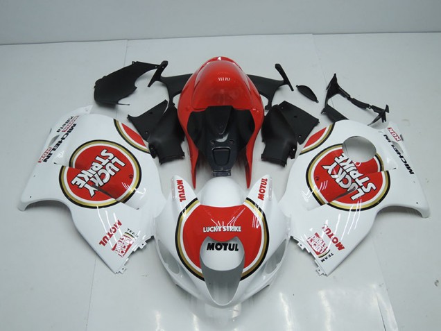 1996-2007 Blanc Rouge Lucky Strike Motul Suzuki GSXR 1300 Hayabusa Carénage Moto 1996-2007 Blanc Rouge Lucky Strike Motul Suzuki GSXR 1300 Hayabusa Carénage Moto