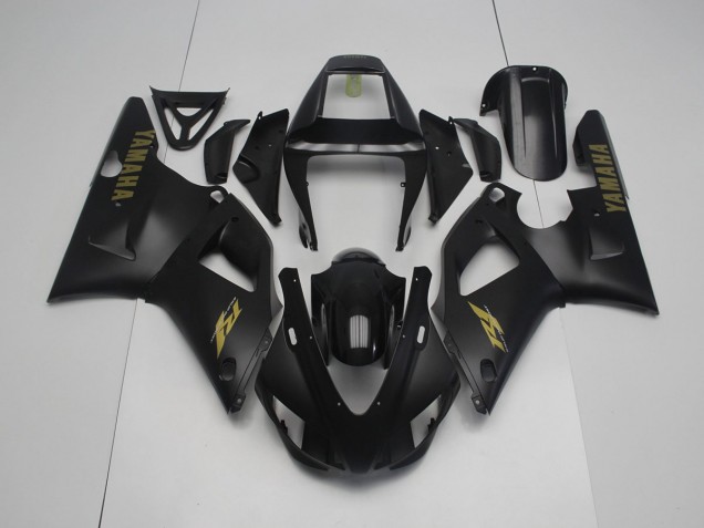1998-1999 Noir Mat Jaune Yamaha YZF R1 Carénage Moto 1998-1999 Noir Mat Jaune Yamaha YZF R1 Carénage Moto
