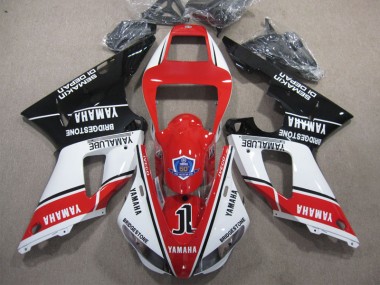 1998-1999 Rouge Blanc Noir 50 Yamaha YZF R1 Carénage Moto