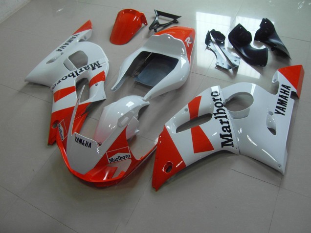 1998-2002 Blanc Rouge Marlboro Yamaha YZF R6 Carénage Moto