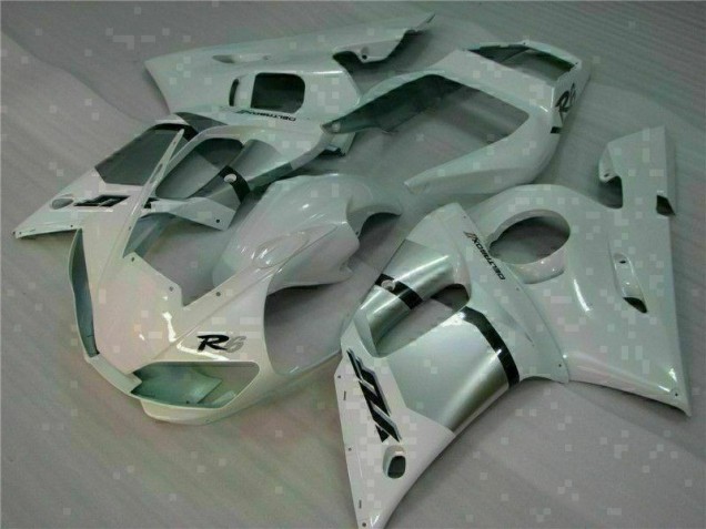 1998-2002 Blanc Yamaha YZF R6 Carénage Moto 1998-2002 Blanc Yamaha YZF R6 Carénage Moto