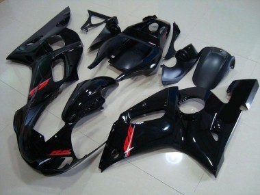 1998-2002 Noir Brillant Rouge Décalque Yamaha YZF R6 Carénage Moto