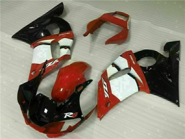 1998-2002 Rouge Blanc Yamaha YZF R6 Carénage Moto
