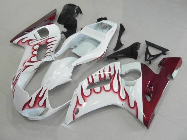 1998-2002 Rouge Flamme Yamaha YZF R6 Carénage Moto 1998-2002 Rouge Flamme Yamaha YZF R6 Carénage Moto
