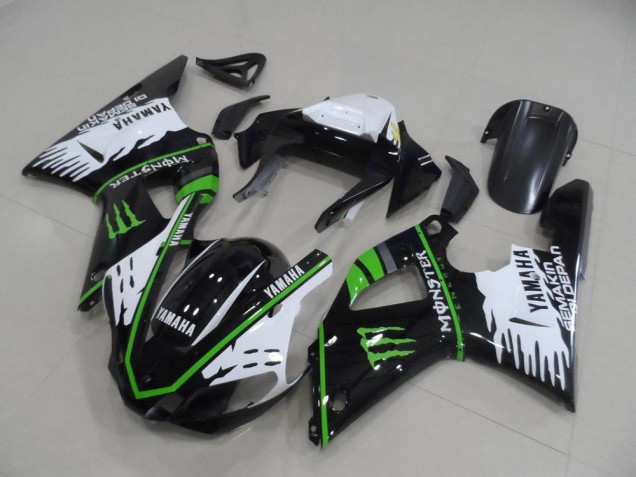 2000-2001 Noir Blanc Vert Monster Yamaha YZF R1 Carénages Moto 2000-2001 Noir Blanc Vert Monster Yamaha YZF R1 Carénages Moto