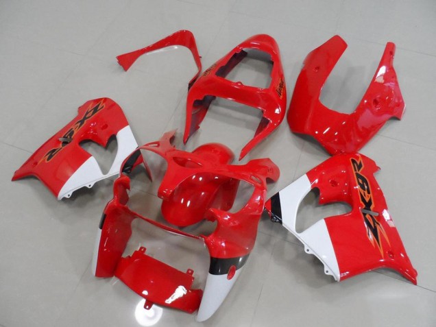 2000-2001 Rouge et Blanc Kawasaki ZX9R Carénage Moto 2000-2001 Rouge et Blanc Kawasaki ZX9R Carénage Moto