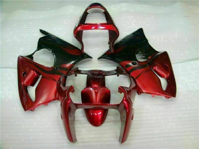 2000-2002 Rouge Noir Kawasaki ZX6R Carénage Moto 2000-2002 Rouge Noir Kawasaki ZX6R Carénage Moto