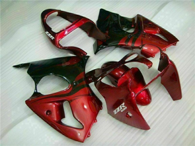 2000-2002 Rouge Noir Kawasaki ZX6R Carénage Moto 2000-2002 Rouge Noir Kawasaki ZX6R Carénage Moto