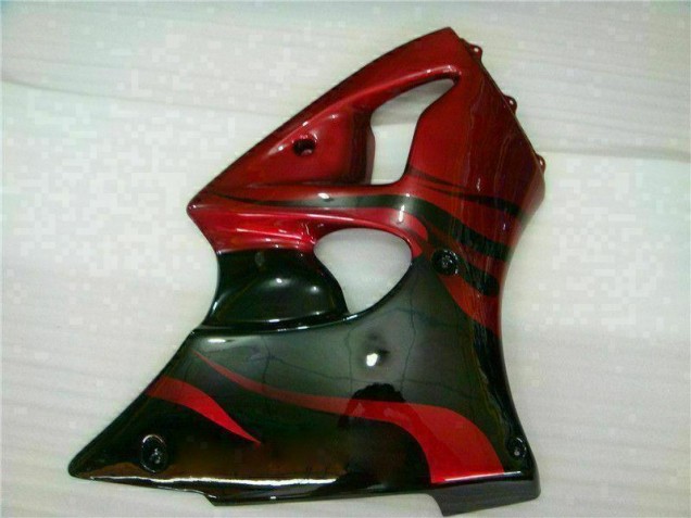 2000-2002 Rouge Noir Kawasaki ZX6R Carénage Moto 2000-2002 Rouge Noir Kawasaki ZX6R Carénage Moto