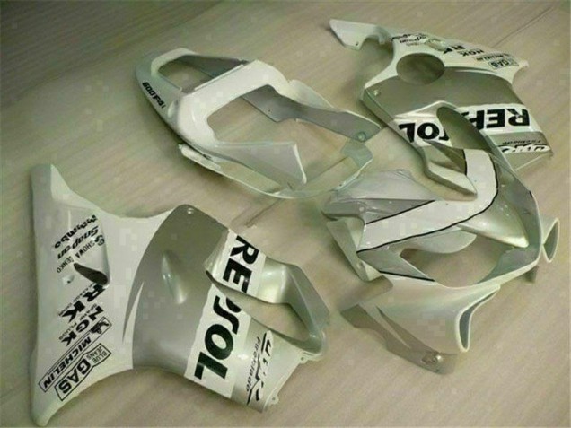 2001-2003 Blanc Argent Honda CBR600 F4i Carénage Moto 2001-2003 Blanc Argent Honda CBR600 F4i Carénage Moto