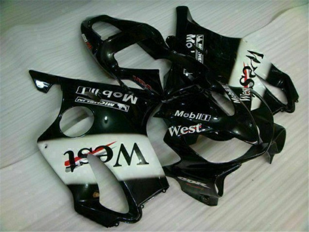 2001-2003 Blanc Noir West Honda CBR600 F4i Carénage Moto 2001-2003 Blanc Noir West Honda CBR600 F4i Carénage Moto
