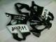 2001-2003 Blanc Noir West Honda CBR600 F4i Carénage Moto 2001-2003 Blanc Noir West Honda CBR600 F4i Carénage Moto