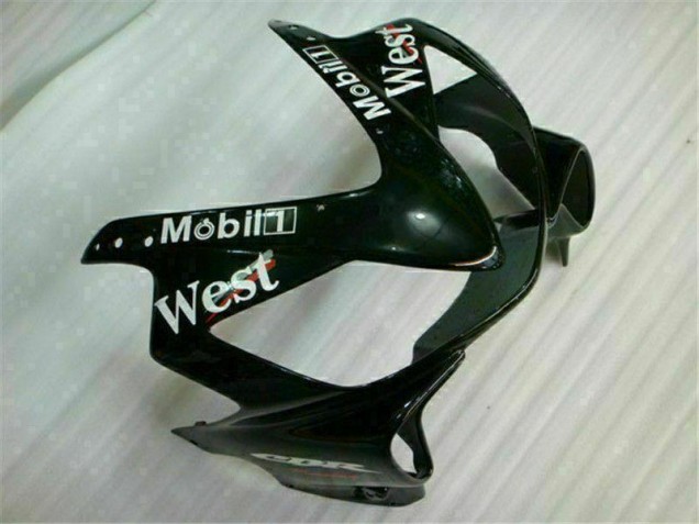2001-2003 Blanc Noir West Honda CBR600 F4i Carénage Moto 2001-2003 Blanc Noir West Honda CBR600 F4i Carénage Moto