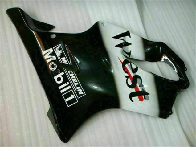2001-2003 Blanc Noir West Honda CBR600 F4i Carénage Moto 2001-2003 Blanc Noir West Honda CBR600 F4i Carénage Moto