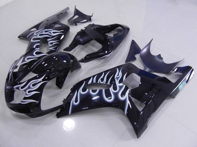 2001-2003 Bleu Blanc Flamme Suzuki GSXR 750 Carénage Moto 2001-2003 Bleu Blanc Flamme Suzuki GSXR 750 Carénage Moto