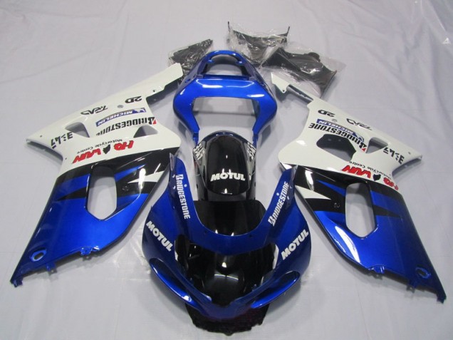 2001-2003 Bleu Blanc Motul Suzuki GSXR 600 Carénage Moto