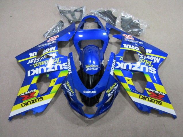 2001-2003 Bleu Telefunica Movistar Suzuki GSXR 600 Carénage Moto 2001-2003 Bleu Telefunica Movistar Suzuki GSXR 600 Carénage Moto