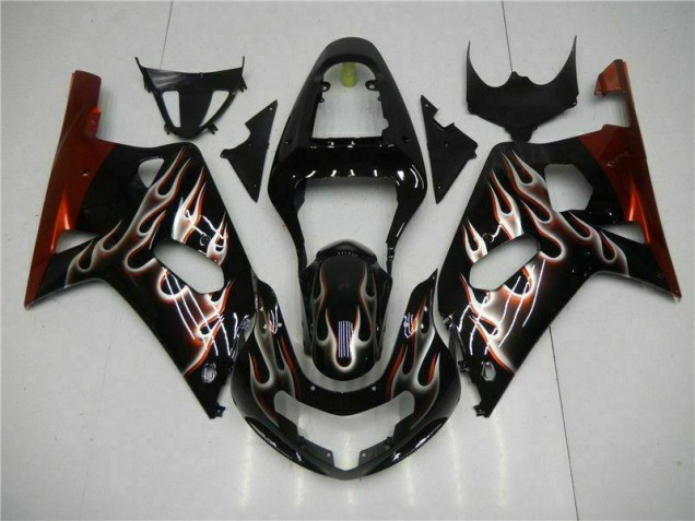 2001-2003 Noir Suzuki GSXR 600/750 Kit Carénages Motos & Plastique 2001-2003 Noir Suzuki GSXR 600/750 Kit Carénages Motos & Plastique