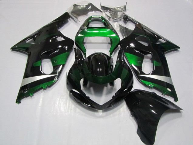 2001-2003 Noir Vert Suzuki GSXR 600 Carénages Moto 2001-2003 Noir Vert Suzuki GSXR 600 Carénages Moto