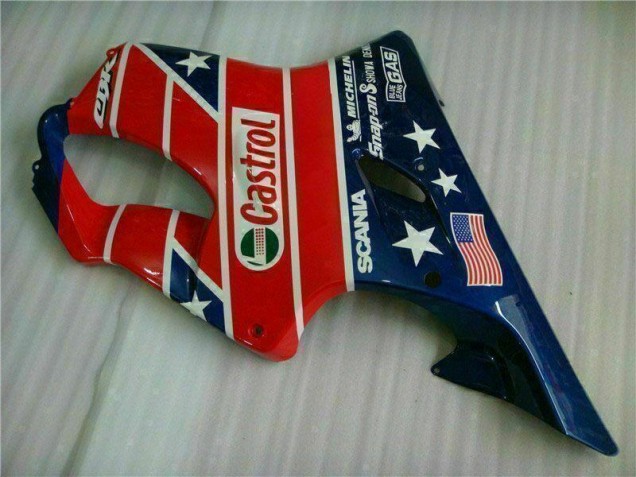 2001-2003 Rouge Blanc Bleu Castrol Cycle World Honda CBR600 F4i Carénage Moto 2001-2003 Rouge Blanc Bleu Castrol Cycle World Honda CBR600 F4i Carénage Moto