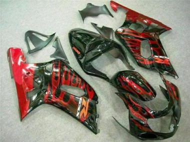 2001-2003 Rouge Noir Suzuki GSXR 600/750 Carénage Moto