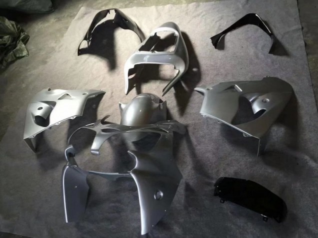2002-2003 Argent Noir Brillant Kawasaki ZX9R Carénages Moto 2002-2003 Argent Noir Brillant Kawasaki ZX9R Carénages Moto