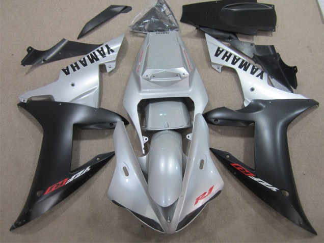 2002-2003 Argent Noir Yamaha YZF R1 Carrosserie Moto 2002-2003 Argent Noir Yamaha YZF R1 Carrosserie Moto