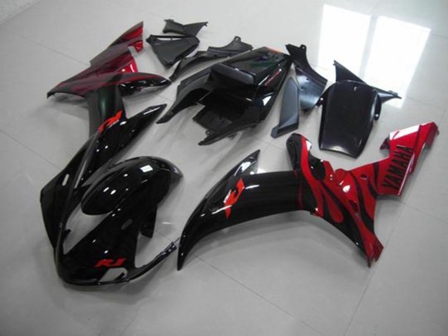 2002-2003 Noir Flamme Yamaha YZF R1 Carénage Moto 2002-2003 Noir Flamme Yamaha YZF R1 Carénage Moto