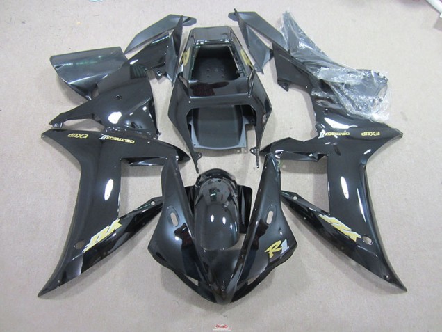 2002-2003 Noir Or Décalque Yamaha YZF R1 Carénage Moto 2002-2003 Noir Or Décalque Yamaha YZF R1 Carénage Moto