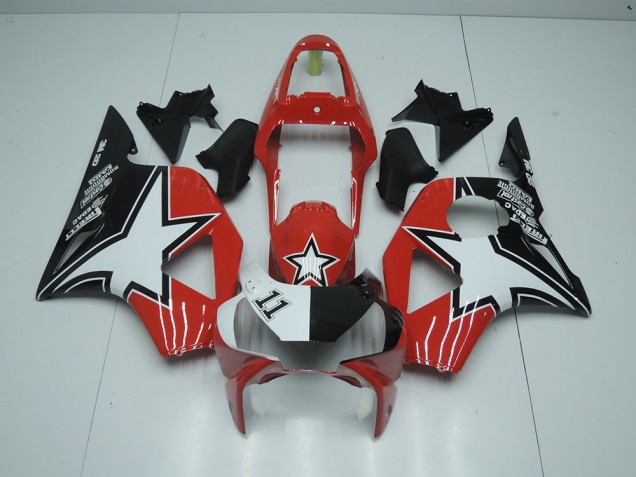 2002-2003 Noir Rouge Étoile Honda CBR900RR 954 Carénage Moto