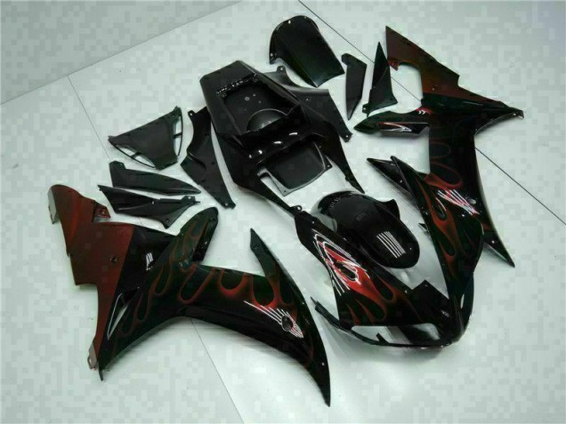 2002-2003 Noir Yamaha YZF R1 Kit Carénages Motos Complet