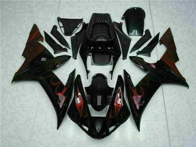 2002-2003 Noir Yamaha YZF R1 Kit Carénages Motos Complet