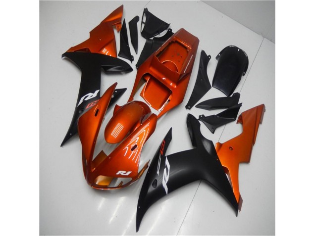 2002-2003 Orange Noir Yamaha YZF R1 Carénage Moto