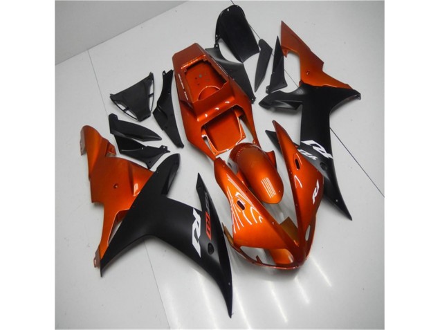 2002-2003 Orange Noir Yamaha YZF R1 Carénage Moto