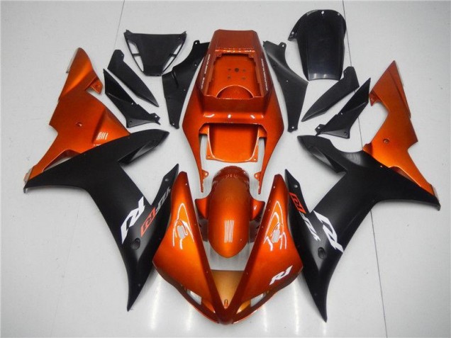 2002-2003 Orange Noir Yamaha YZF R1 Carénage Moto