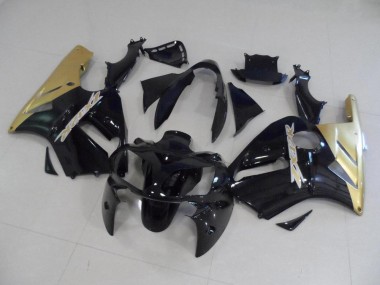 2002-2006 Noir et Or Kawasaki ZX12R Carénage Moto