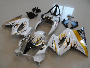2002-2013 Blanc Or Noir Flamme Honda VFR800 Carénage Moto