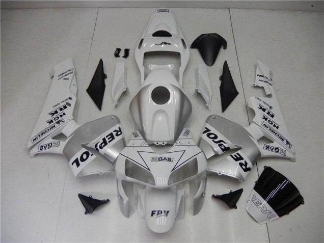2003-2004 Argent Blanc Noir Repsol Honda CBR600RR Carénage Moto