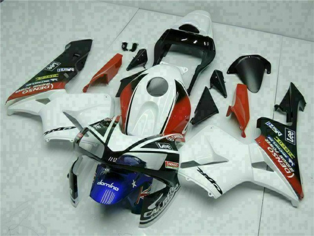 2003-2004 Blanc Bleu Honda CBR600RR Carénage Moto 2003-2004 Blanc Bleu Honda CBR600RR Carénage Moto