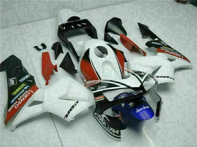 2003-2004 Blanc Bleu Honda CBR600RR Carénage Moto 2003-2004 Blanc Bleu Honda CBR600RR Carénage Moto