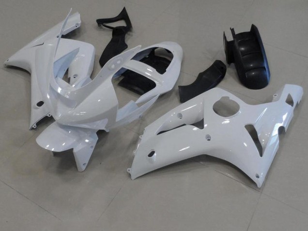 2003-2004 Blanc Kawasaki ZX6R Carénage Moto 2003-2004 Blanc Kawasaki ZX6R Carénage Moto
