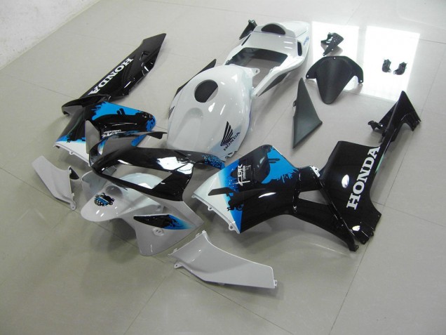 2003-2004 Blanc Noir Bleu Honda CBR600RR Carénages Moto 2003-2004 Blanc Noir Bleu Honda CBR600RR Carénages Moto