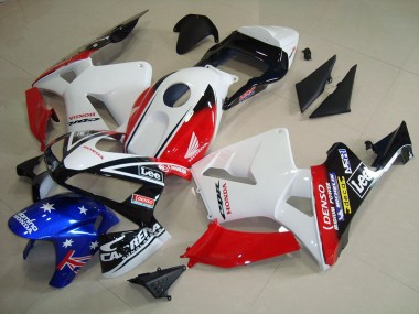 2003-2004 Blanc Noir Rouge Lee Honda CBR600RR Carénage Moto