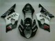 2003-2004 Blanc Noir Suzuki GSXR 1000 Kit Carénages Motos Complet