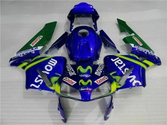 2003-2004 Bleu Vert Movistar Castrol Honda CBR600RR Carénage Moto 2003-2004 Bleu Vert Movistar Castrol Honda CBR600RR Carénage Moto