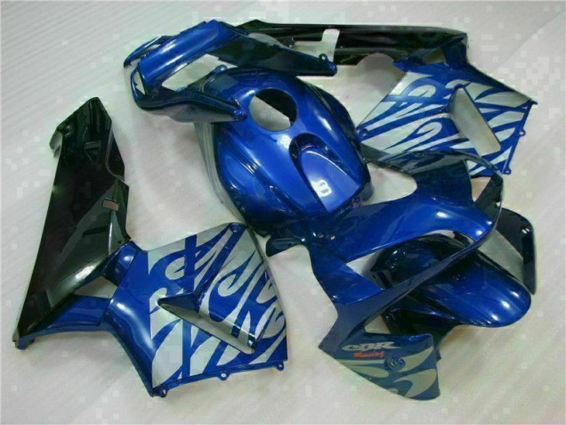 2003-2004 Bleu avec Argent Flamme Honda CBR600RR Carénage Moto 2003-2004 Bleu avec Argent Flamme Honda CBR600RR Carénage Moto