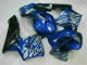 2003-2004 Bleu avec Argent Flamme Honda CBR600RR Carénage Moto 2003-2004 Bleu avec Argent Flamme Honda CBR600RR Carénage Moto