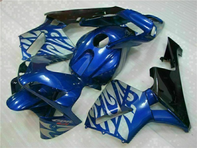 2003-2004 Bleu avec Argent Flamme Honda CBR600RR Carénage Moto 2003-2004 Bleu avec Argent Flamme Honda CBR600RR Carénage Moto